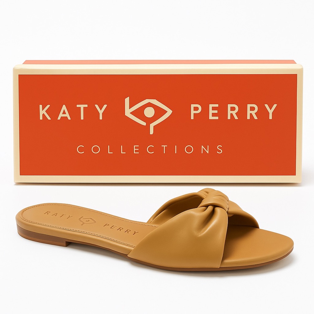 Katy Perry “Halie Bow Sandal” • Caramel • Size 8.5 • NIB